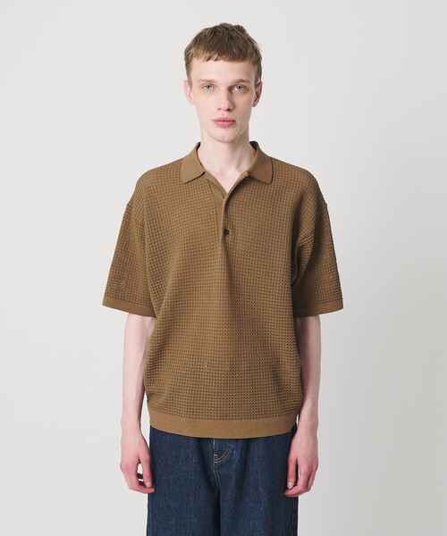 MONKEY TIME(モンキータイム)の「シアー ニット ポロシャツ(ポロシャツ・メンズ・ターコイズブルー/ブラウン/ブラック・S/XL/L/M)」の11枚目の写真