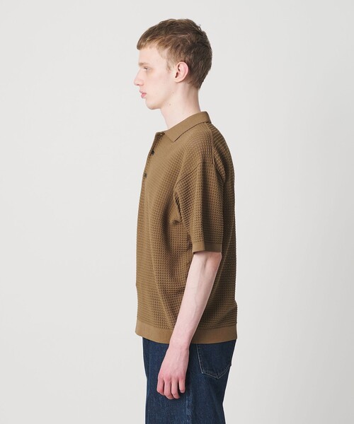 MONKEY TIME(モンキータイム)の「シアー ニット ポロシャツ(ポロシャツ・メンズ・ターコイズブルー/ブラウン/ブラック・S/XL/L/M)」の12枚目の写真