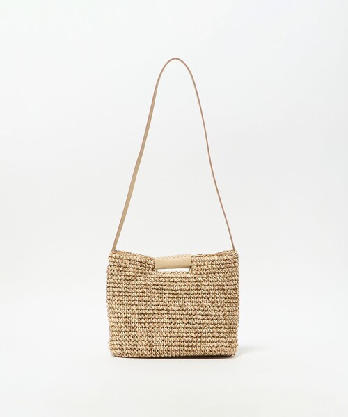 BEAUTY&YOUTH UNITED ARROWS(ビューティーアンドユースユナイテッドアローズ)の「ペーパー スクエア レザーハンドル ショルダーバッグ 2WAY(かごバッグ・レディース・ブラウン系/ナチュラル・FREE)」の19枚目の写真