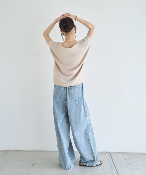 meilmada(メイルマダ)の「タックイージーデニムパンツ(デニムパンツ・レディース・ブルー・SMALL/MEDIUM/LARGE)」の22枚目の写真