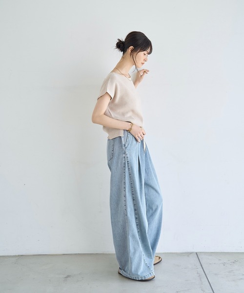 meilmada(メイルマダ)の「タックイージーデニムパンツ(デニムパンツ・レディース・ブルー・SMALL/MEDIUM/LARGE)」の21枚目の写真