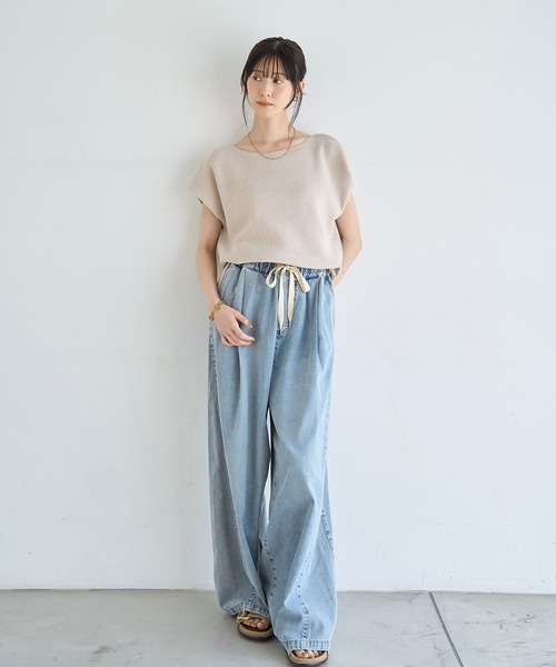 meilmada(メイルマダ)の「タックイージーデニムパンツ(デニムパンツ・レディース・ブルー・SMALL/MEDIUM/LARGE)」の20枚目の写真