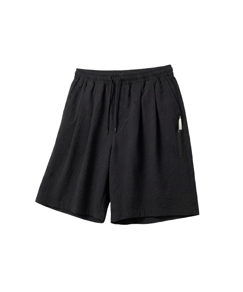 YALE(イェール)の「シアサッカー チェック ショーツ_ブラック(その他パンツ・レディース・その他・SMALL/MEDIUM/LARGE/X-LARGE)」の1枚目の写真