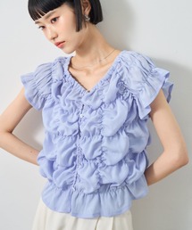 asymmetry tulle tops（シャツ/ブラウス）｜NOTREemor（ノートルエモア