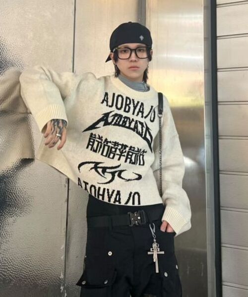 AJOBYAJO（アジョバイアジョ）の「[PBA] Total Logo Cropped Sweater [IVORY]（ニット/セーター・メンズ・その他・SMALL/MEDIUM/LARGE）」の22枚目の写真