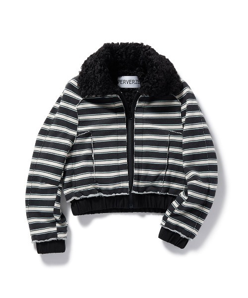 PERVERZE（パーバーズ）の「Fur Trimmed Sweat Blouson（その他アウター・レディース・グレー/その他・FREE）」の2枚目の写真