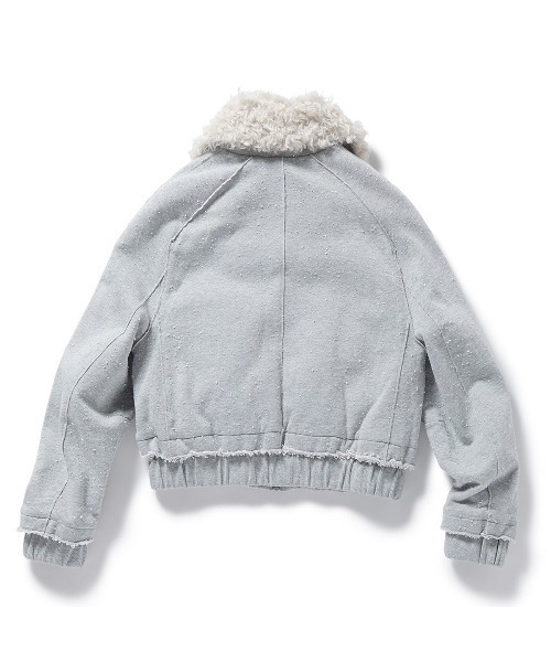 PERVERZE（パーバーズ）の「Fur Trimmed Sweat Blouson（その他アウター・レディース・グレー/その他・FREE）」の3枚目の写真