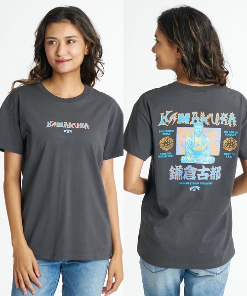 BILLABONG(ビラボン)の「BILLABONG ウィメンズ DESTINATION KAMAKURA TEE Tシャツ 【2026年夏モデル】(Tシャツ/カットソー・レディース・ブラック系その他/オフホワイト・MEDIUM)」の2枚目の写真