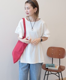 AMERICAN HOLIC（アメリカンホリック）の「【接触冷感・UVカット・吸水速乾・遮熱】袖フレアプルオーバー（Tシャツ/カットソー）」