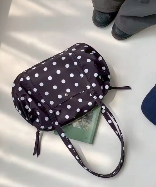 Port（ポート）の「【 Port / ポート 】 フロントポケット ポルカドット ボストンバッグ #（ボストンバッグ・レディース・カーキ/ホワイト/ブラック・FREE）」の20枚目の写真