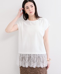 レースコンビT（Tシャツ/カットソー）｜ADAM ET ROPE'（アダムエロペ