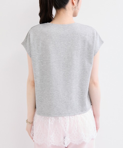 le cercle ADAM ET ROPE'(ルセルクルアダムエロペ)の「レースコンビカットソー(Tシャツ/カットソー・レディース・ホワイト/グレー/ブラック・FREE)」の16枚目の写真
