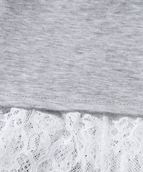 le cercle ADAM ET ROPE'(ルセルクルアダムエロペ)の「レースコンビカットソー(Tシャツ/カットソー・レディース・ホワイト/グレー/ブラック・FREE)」の20枚目の写真