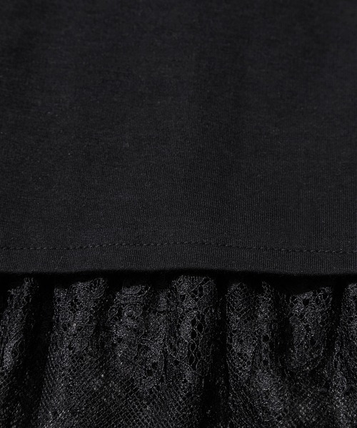 le cercle ADAM ET ROPE'(ルセルクルアダムエロペ)の「レースコンビカットソー(Tシャツ/カットソー・レディース・ホワイト/グレー/ブラック・FREE)」の22枚目の写真