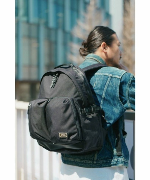 AS2OV(アッソブ)の「【AS2OV/アッソブ】 EXCLUSIVE BALLISTIC NYLON 2POCKET DAYPACK / デイパック バックパック(バックパック/リュック・メンズ・カーキ/ブラック・FREE)」の4枚目の写真