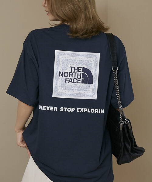 THE NORTH FACE(ザノースフェイス)の「THE NORTH FACE/ザ・ノース・フェイス Short Sleeve Bandana Square Logo Tee/ショートスリーブ バンダナ スクエア ロゴ Tシャツ 限定展開(Tシャツ/カットソー・メンズ・ネイビー/ホワイト/チャコールグレー/ブラック/グレー・MEDIUM/X-LARGE/LARGE/SMALL)」の5枚目の写真