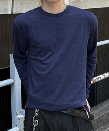 Chikashitsu + | 【Chikashitsu +】cropped slub long sleeve tee / 【チカシツプラス】クロップドスラブ長袖Tシャツ(Tシャツ/カットソー)