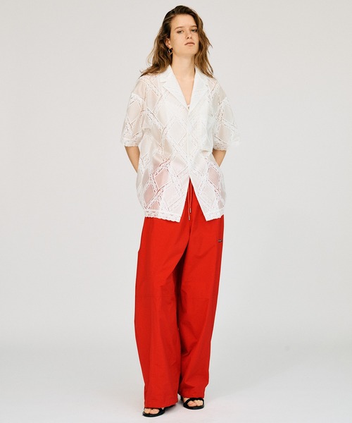PRANK PROJECT(プランクプロジェクト)の「クロスレースオープンカラーシャツ / Cross-Lace Open-Neck Shirt(シャツ/ブラウス・レディース・ホワイト/ブラック・FREE)」の20枚目の写真