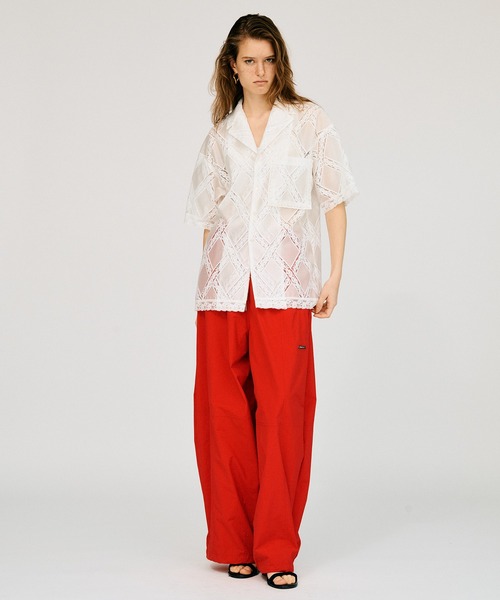 PRANK PROJECT(プランクプロジェクト)の「クロスレースオープンカラーシャツ / Cross-Lace Open-Neck Shirt(シャツ/ブラウス・レディース・ホワイト/ブラック・FREE)」の21枚目の写真
