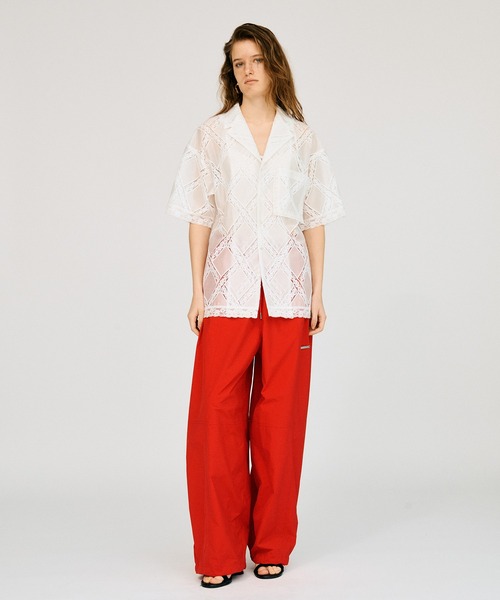 PRANK PROJECT(プランクプロジェクト)の「クロスレースオープンカラーシャツ / Cross-Lace Open-Neck Shirt(シャツ/ブラウス・レディース・ホワイト/ブラック・FREE)」の19枚目の写真