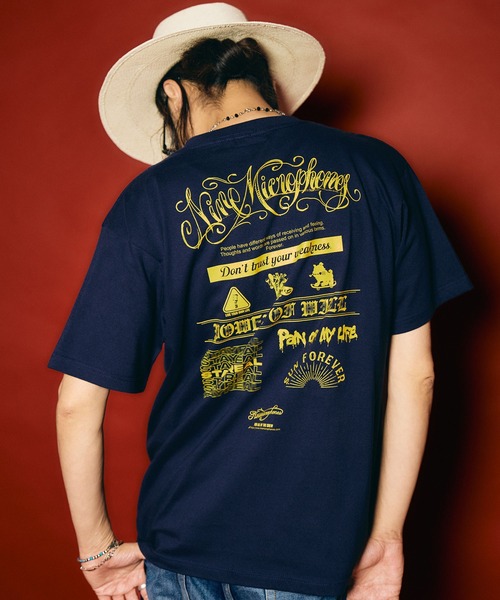 NineMicrophones(ナインマイクロフォンズ)の「Words TEE(Tシャツ/カットソー・メンズ・ブラック/ネイビー/ホワイト・XX-LARGE/X-LARGE/LARGE/MEDIUM/SMALL)」の19枚目の写真
