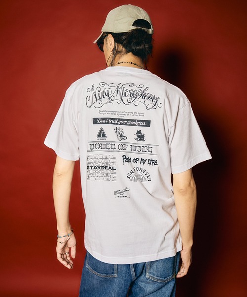 NineMicrophones(ナインマイクロフォンズ)の「Words TEE(Tシャツ/カットソー・メンズ・ブラック/ネイビー/ホワイト・XX-LARGE/X-LARGE/LARGE/MEDIUM/SMALL)」の9枚目の写真