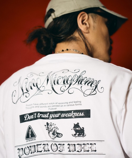 NineMicrophones(ナインマイクロフォンズ)の「Words TEE(Tシャツ/カットソー・メンズ・ブラック/ネイビー/ホワイト・XX-LARGE/X-LARGE/LARGE/MEDIUM/SMALL)」の11枚目の写真