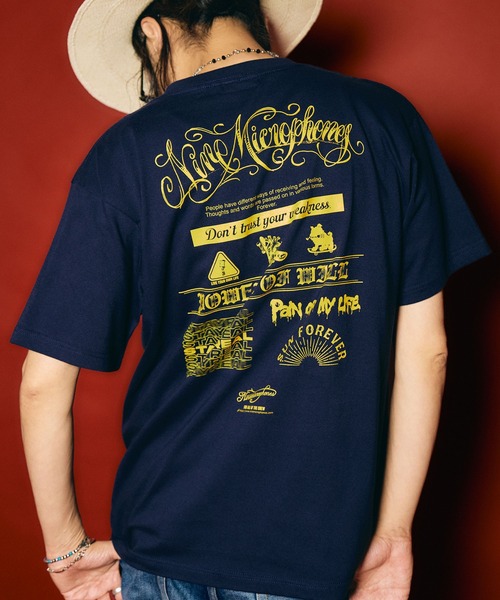 NineMicrophones(ナインマイクロフォンズ)の「Words TEE(Tシャツ/カットソー・メンズ・ブラック/ネイビー/ホワイト・XX-LARGE/X-LARGE/LARGE/MEDIUM/SMALL)」の20枚目の写真
