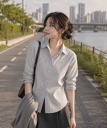 【GENERAL IDEA】クラシックストライプリベットシャツ / CLASSIC STRIPED RIVET SHIRT