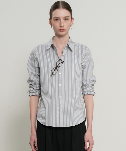 GENERAL IDEA(ジェネラルアイデア)の「【GENERAL IDEA】クラシックストライプリベットシャツ / CLASSIC STRIPED RIVET SHIRT(シャツ/ブラウス・レディース・ピンク/ブルー/グレー・L/M/S)」の22枚目の写真