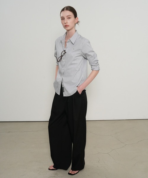 GENERAL IDEA(ジェネラルアイデア)の「【GENERAL IDEA】クラシックストライプリベットシャツ / CLASSIC STRIPED RIVET SHIRT(シャツ/ブラウス・レディース・ピンク/ブルー/グレー・L/M/S)」の20枚目の写真