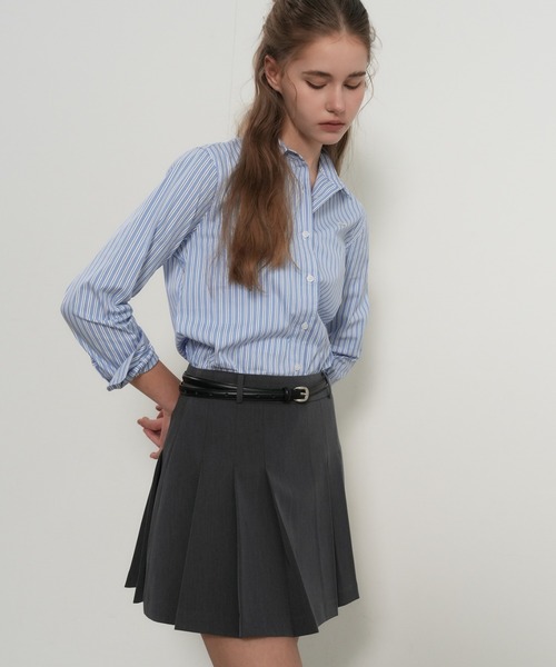 GENERAL IDEA(ジェネラルアイデア)の「【GENERAL IDEA】クラシックストライプリベットシャツ / CLASSIC STRIPED RIVET SHIRT(シャツ/ブラウス・レディース・ピンク/ブルー/グレー・L/M/S)」の15枚目の写真