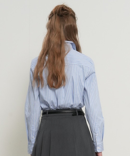 GENERAL IDEA(ジェネラルアイデア)の「【GENERAL IDEA】クラシックストライプリベットシャツ / CLASSIC STRIPED RIVET SHIRT(シャツ/ブラウス・レディース・ピンク/ブルー/グレー・L/M/S)」の16枚目の写真
