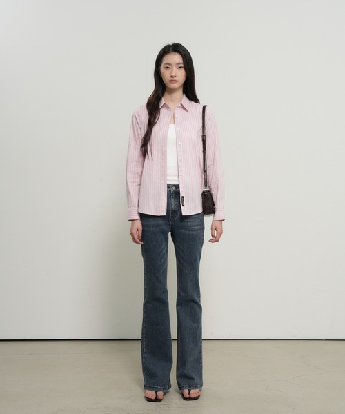 GENERAL IDEA(ジェネラルアイデア)の「【GENERAL IDEA】クラシックストライプリベットシャツ / CLASSIC STRIPED RIVET SHIRT(シャツ/ブラウス・レディース・ピンク/ブルー/グレー・L/M/S)」の12枚目の写真