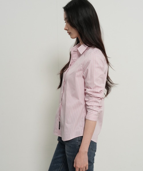 GENERAL IDEA(ジェネラルアイデア)の「【GENERAL IDEA】クラシックストライプリベットシャツ / CLASSIC STRIPED RIVET SHIRT(シャツ/ブラウス・レディース・ピンク/ブルー/グレー・L/M/S)」の10枚目の写真