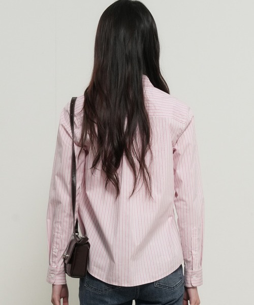 GENERAL IDEA(ジェネラルアイデア)の「【GENERAL IDEA】クラシックストライプリベットシャツ / CLASSIC STRIPED RIVET SHIRT(シャツ/ブラウス・レディース・ピンク/ブルー/グレー・L/M/S)」の11枚目の写真