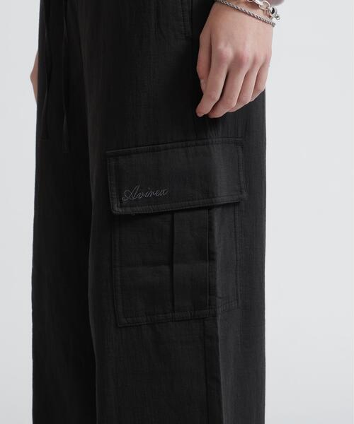 AVIREX(アヴィレックス)の「《直営店限定》DOUBLE GAUZE CARGO PANTS(カーゴパンツ・レディース・カーキ/ブラック・M/S)」の8枚目の写真