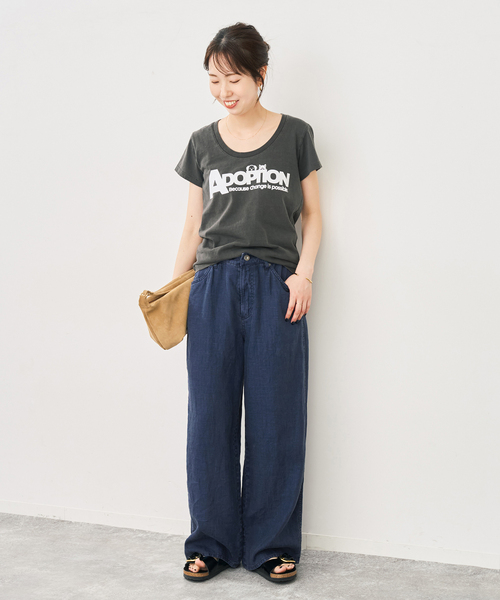 Spick & Span(スピックアンドスパン)の「TICCA / ティッカ リネンガーメントダイパンツ(その他パンツ・レディース・チャコールグレー/ネイビー/ホワイト・1/FREE)」の10枚目の写真