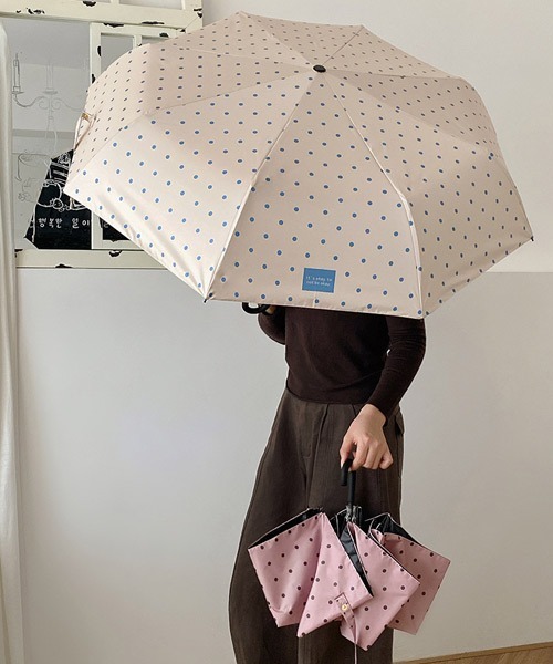 晴雨兼用ドット柄折りたたみ傘（折りたたみ傘）｜Ressaca（レサーカ