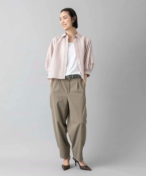 MICHEL KLEIN(ミッシェル・クラン)の「バレルパンツ(その他パンツ・レディース・カーキ/アイボリー・38/40)」の15枚目の写真