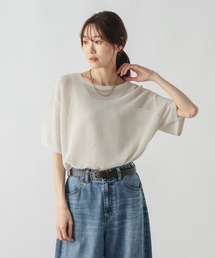 GLOBAL WORK | 洗えるメッシュラメ半袖＊タンクトップ/658137(Tシャツ/カットソー)