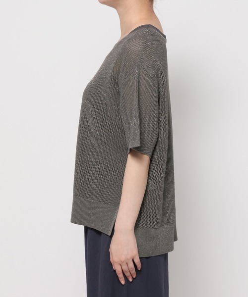 GLOBAL WORK(グローバルワーク)の「洗えるメッシュラメ半袖*タンクトップ/658137(Tシャツ/カットソー・レディース・ダークグレー/ブルー系その他6/オフホワイト・MEDIUM/LARGE)」の15枚目の写真