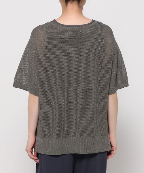 GLOBAL WORK(グローバルワーク)の「洗えるメッシュラメ半袖*タンクトップ/658137(Tシャツ/カットソー・レディース・ダークグレー/ブルー系その他6/オフホワイト・MEDIUM/LARGE)」の16枚目の写真