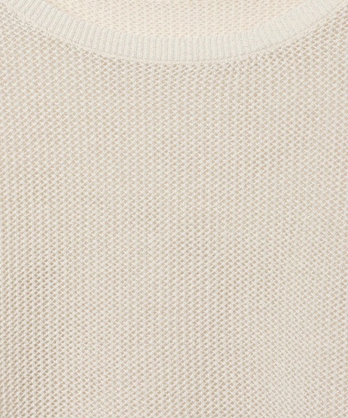 GLOBAL WORK(グローバルワーク)の「洗えるメッシュラメ半袖*タンクトップ/658137(Tシャツ/カットソー・レディース・ダークグレー/ブルー系その他6/オフホワイト・MEDIUM/LARGE)」の4枚目の写真