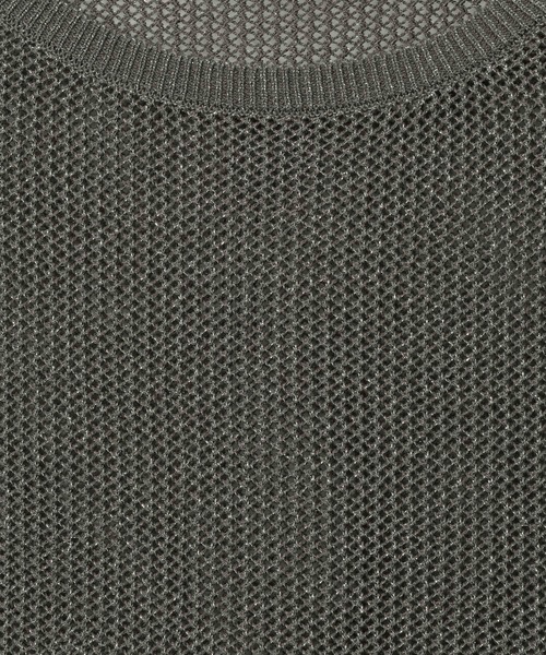 GLOBAL WORK(グローバルワーク)の「洗えるメッシュラメ半袖*タンクトップ/658137(Tシャツ/カットソー・レディース・ダークグレー/ブルー系その他6/オフホワイト・MEDIUM/LARGE)」の7枚目の写真
