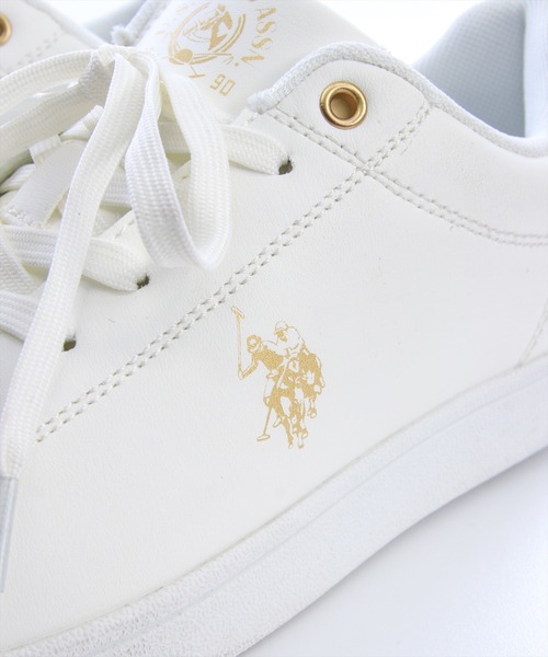 U.S. POLO ASSN.(ユーエスポロアッスン)の「【U.S. POLO ASSN.】clear 別注 カジュアルスニーカー(スニーカー・レディース・ピンク/ゴールド・M/L)」の6枚目の写真