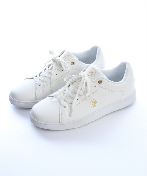 U.S. POLO ASSN.(ユーエスポロアッスン)の「【U.S. POLO ASSN.】clear 別注 カジュアルスニーカー(スニーカー・レディース・ピンク/ゴールド・M/L)」の3枚目の写真