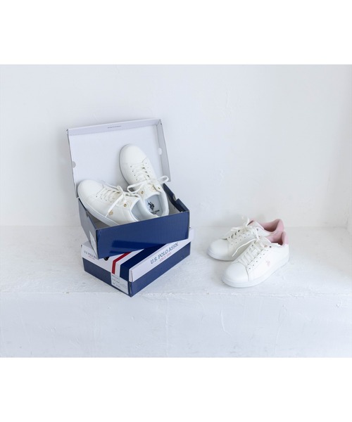 U.S. POLO ASSN.(ユーエスポロアッスン)の「【U.S. POLO ASSN.】clear 別注 カジュアルスニーカー(スニーカー・レディース・ピンク/ゴールド・M/L)」の18枚目の写真