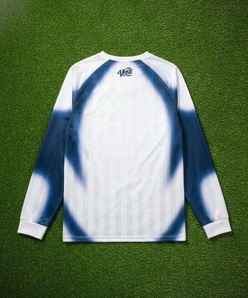JFA STORE】 シャドーストライプ長袖シャツ SAMURAI BLUE