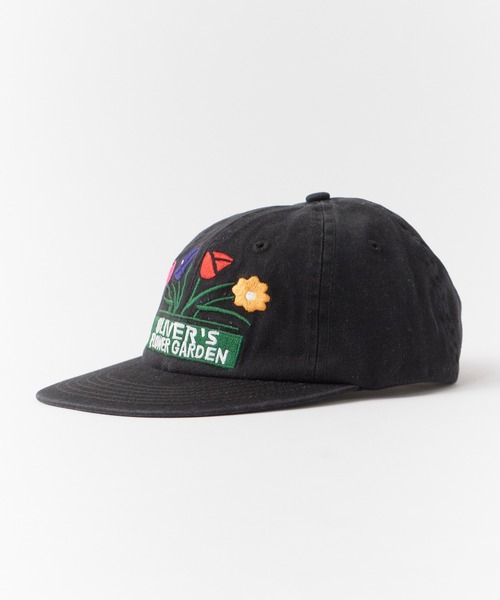 Chick(チック)の「Flower Design Flat-Brim 6-Panel Cotton Cap / フラワーデザイン フラットバイザー 6パネル コットンキャップ(キャップ・レディース・ブラック/ライトグレー・FREE)」の3枚目の写真